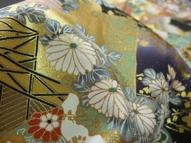【トールサイズ・背の高い方】　黒留袖レンタル58　（京友禅創作黒留袖/雪輪に花絵札文様）6