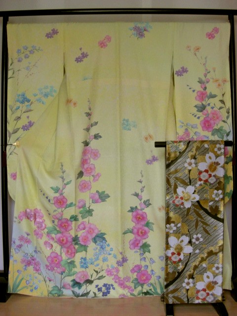 振袖レンタル20　(京友禅ぼかしに洋花）3