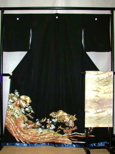 黒留袖レンタル7　（京友禅熨斗に孔雀）3