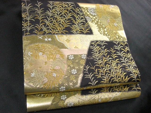 袋帯レンタル40　「西陣老舗織元　村田織物（株）謹製　若松蒔絵丸紋」1